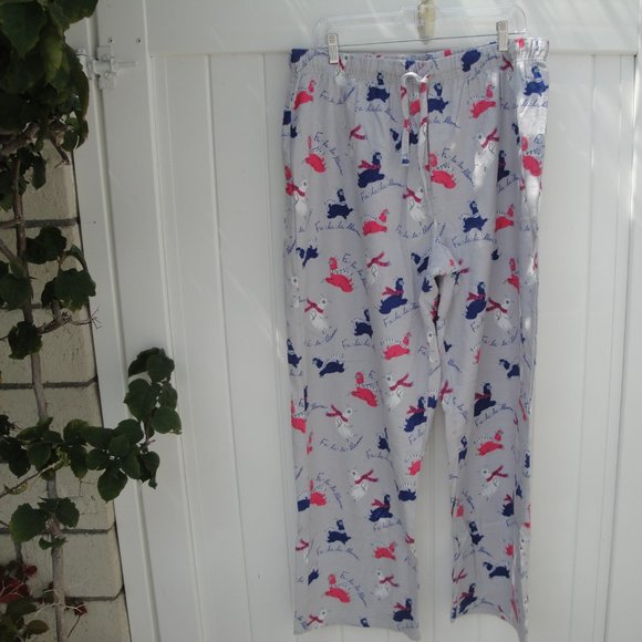 Munki Munki Women's Bottoms XXL Llama Print Flannel Pajama - Picture 2 of 4